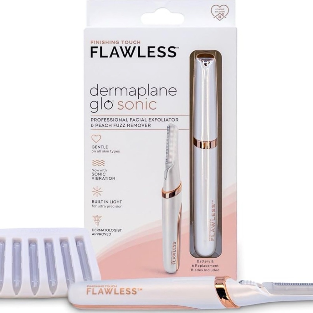 Finishing Touch Flawless Dermaplane Glo Sonic with 6 Replacement Blades - New - Picture 2 of 11